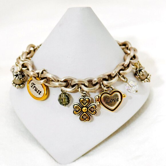 Brighton Breast Cancer Power of Pink Charm Bracelet/Locket - Retired - Picture 4 of 8